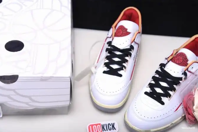 Reps TBkick DJ4375-106 Off-White 2 Low Retro White Red SP Jordan 0407